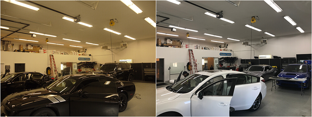 Auto Shop Upgraded with LED Lighting