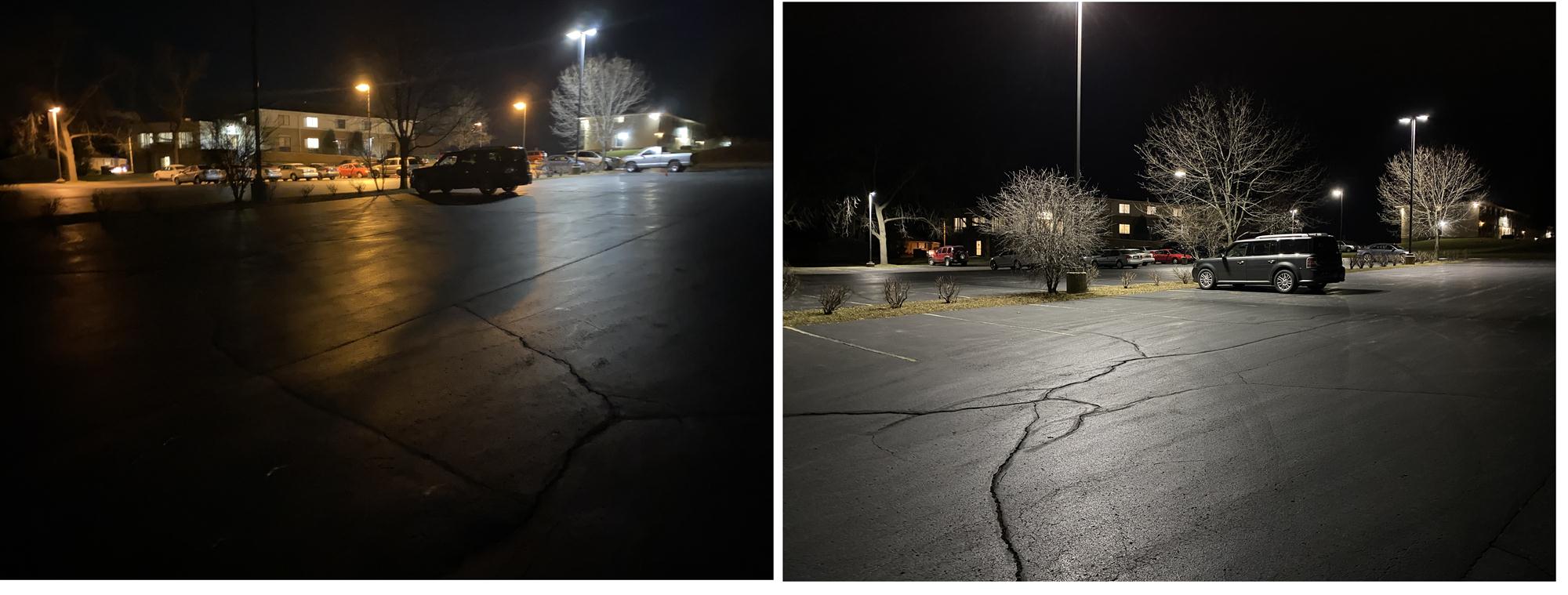 Outdoor University LED lighting for parking lot