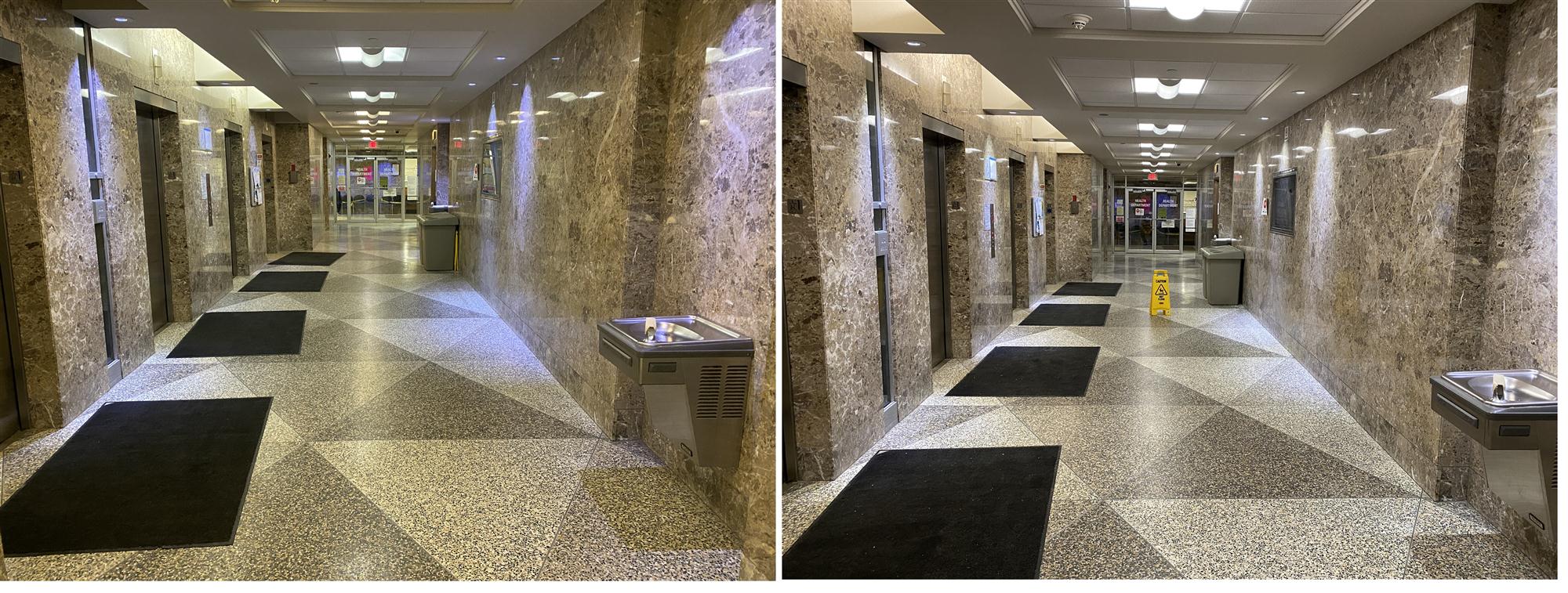 LED fixture installation on Milwaukee Elevator