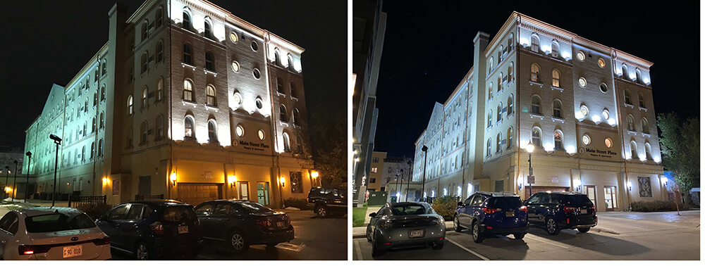 Exterior LED Lighting Improves Safety & Completed LED Lighting Installation on an Apartment Building