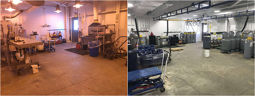 Before & After LED Installation In An Industrial Workspace