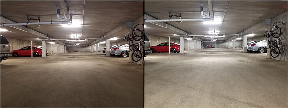 Parking Garage Lighting Upgraded to 15w LED Tubes