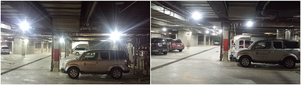 Parking Garage Converted to LED Lighting