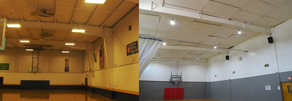 Basketball Court Upgraded with LED Lighting