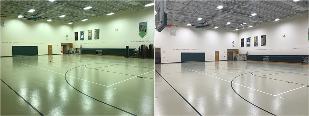 Basketball Court Upgraded with LED Fixtures