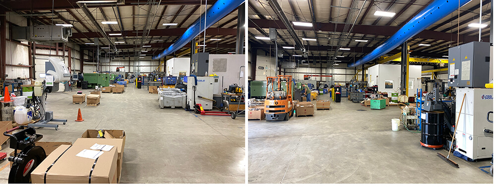 Machine Shop Upgraded with LED Lighting