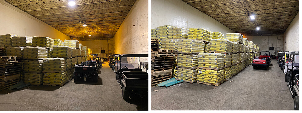 Warehouse High Bay Lighting Upgraded to LEDs