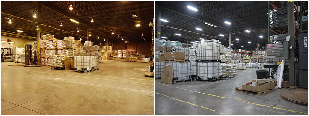 Warehouse Lighting Upgraded to LEDs