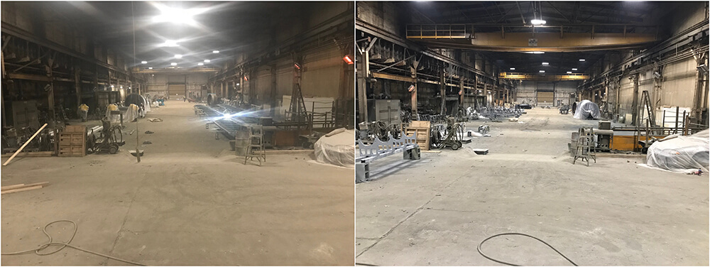Concrete Facility Upgraded with LED Fixtures