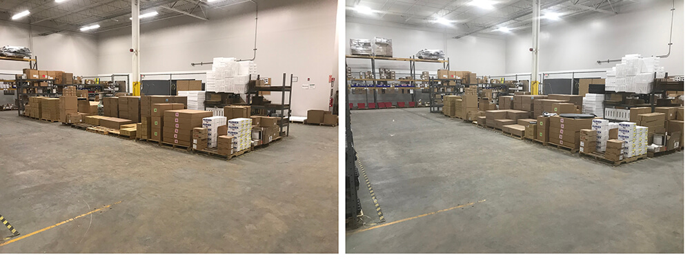 Warehouse High Bay Lighting Upgraded to LEDs