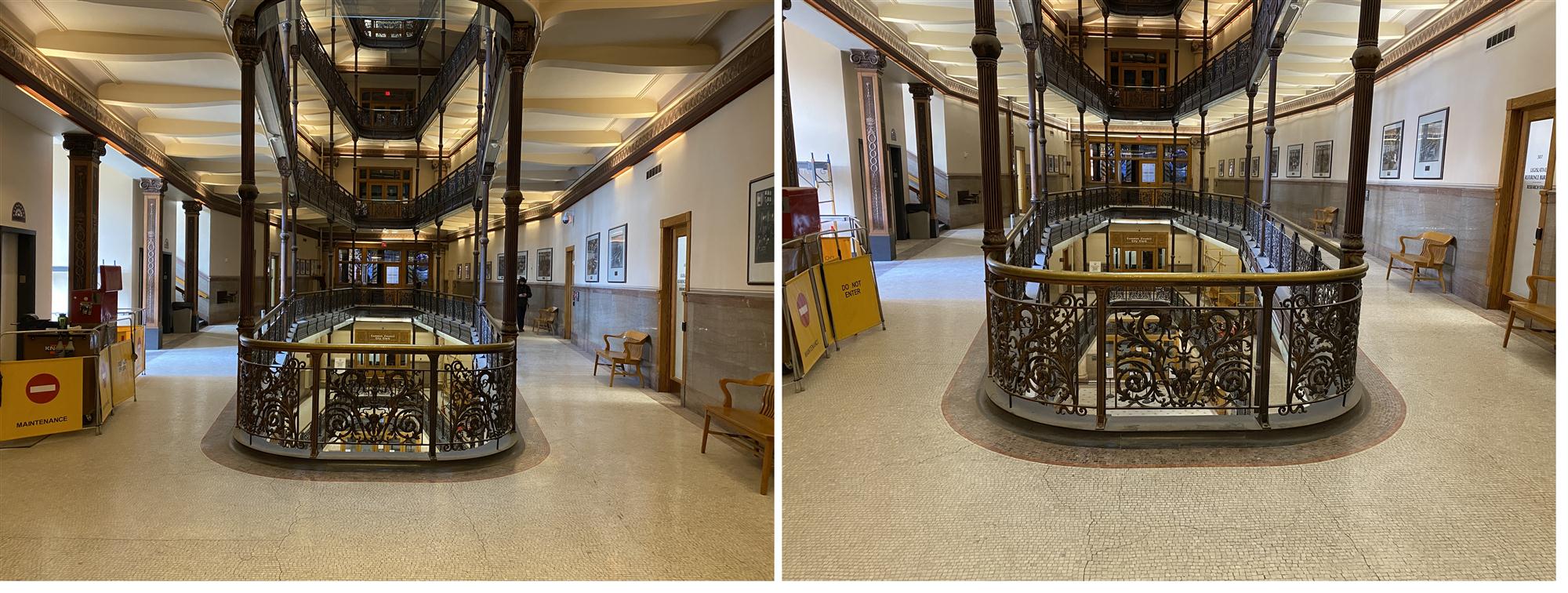 Milwaukee City Hall Rotunda interior LED light installation