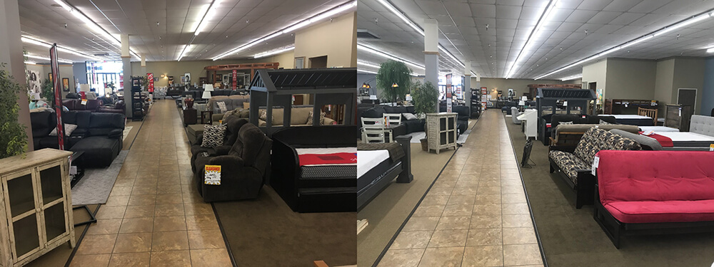LED light installation before and after